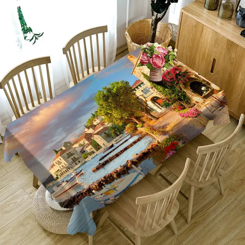 3d Скатерть cafe тема Ресторан крышка ткань личность пейзажа балдахин - Цвет: BABSON-813-00211
