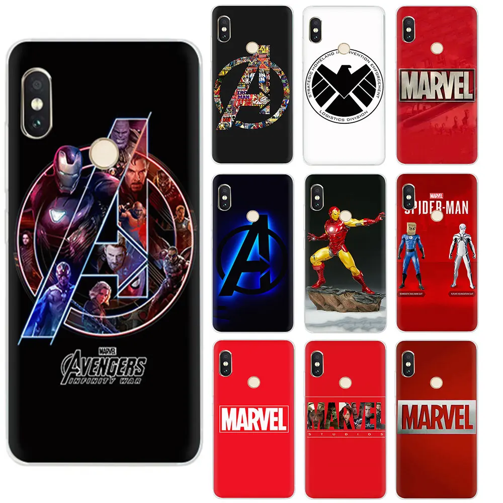 

Luxury Marvel Comics logo hard Phone Case for Xiaomi Mi MAX 3 9 8 SE 6 5S A2 Lite Mix 2S A1/5X A2/6X F1 9T CC9e A3 Pro