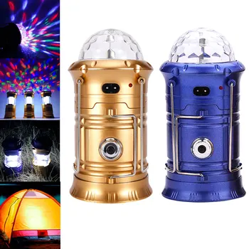 

Hot Portable White Stage Light Voice Control Outdoor Camping Light Tent Collapsible Lantern Hiking PLD