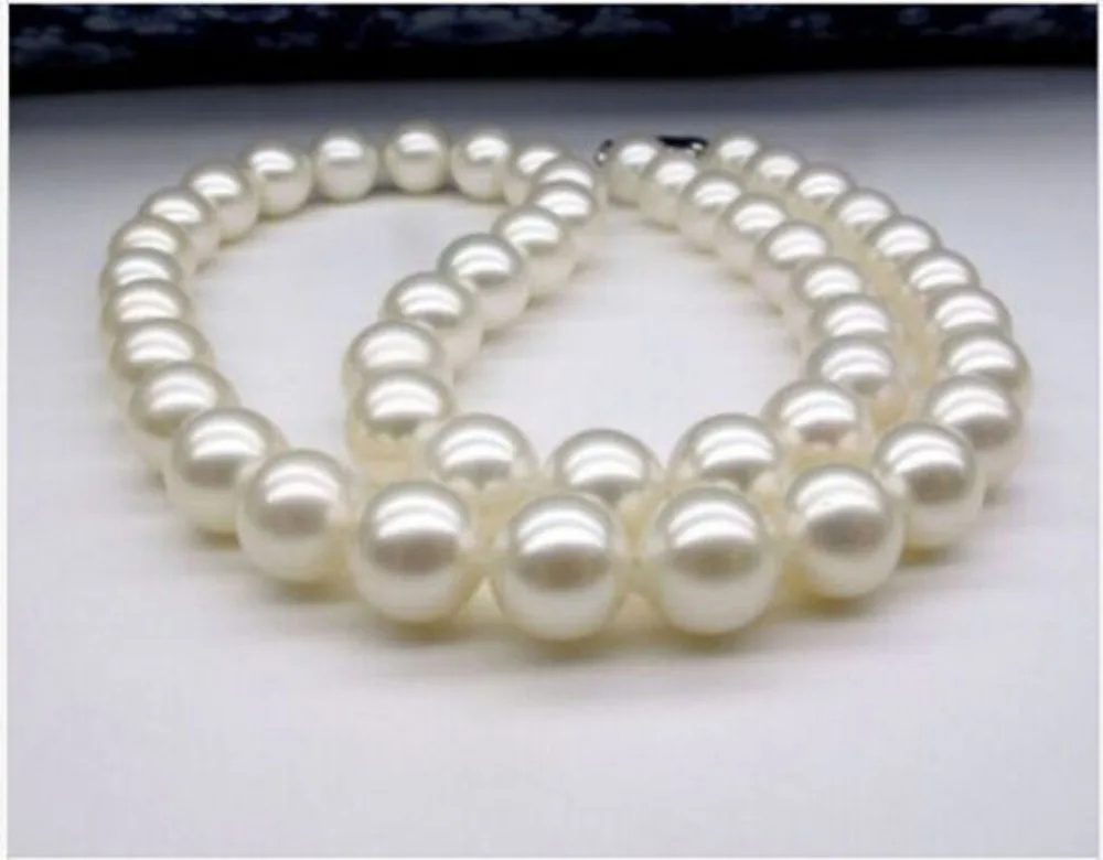 Eternal wedding Women Gift word 925 Sterling real natural big New 9-10mm White JAPANESE AKOYA PEARL NECKL | Украшения и