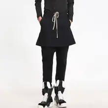 Европа и США Весна и осень большие размеры Повседневная низкая промежность Маленькие ноги мульти-карман черные мужские Штаны/M-2XL