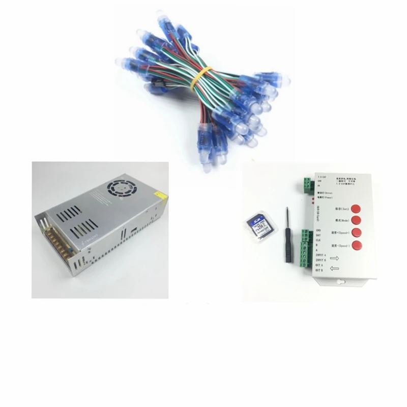 1000 шт. WS2811 Светодиодные пиксельные модули DC 5 в 12 мм IP68 RGB рассеянный адресуемый +