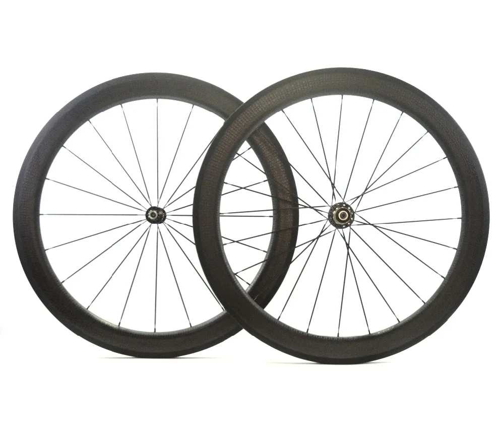 

700C Golf surface carbon wheels 58mm depth 25mm width full carbon fiber Dimple surface carbon wheelset with NOVATEC 291/482