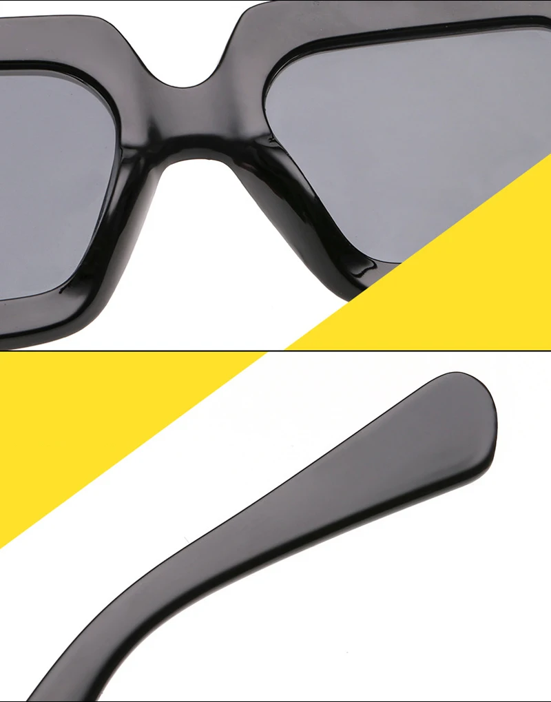 Квадратные Солнцезащитные очки для женщин новые модные роскошные брендовые дизайнерские красные желтые винтажные градиентные пластиковые рамки Feminino De Sol Gafas