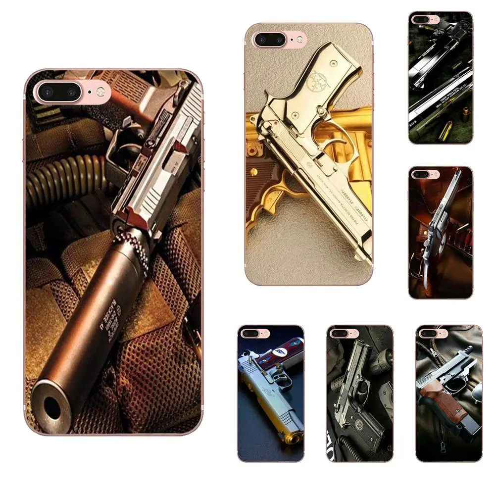 

Pistolas Glock Weapon Gun Bullet TPU Fashion Case For Huawei Honor Mate 7 7A 8 9 10 20 V8 V9 V10 G Lite Play Mini Pro P Smart