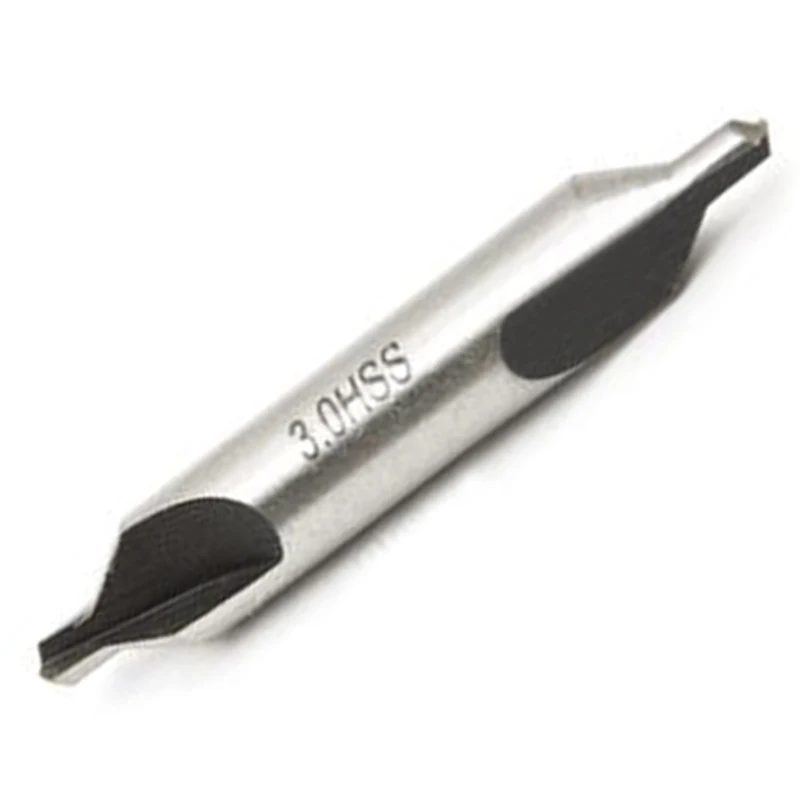 Practical 5 HSS Combined Center Drills Bits Set 60 Degree Countersink Tool Kit High Speed