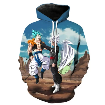 

2018 Men/Women Classic Anime Hoodie Dargon Ball Z Super Saiyan 3D All Over Print Pullover Hoodies Cool Goku Jacket