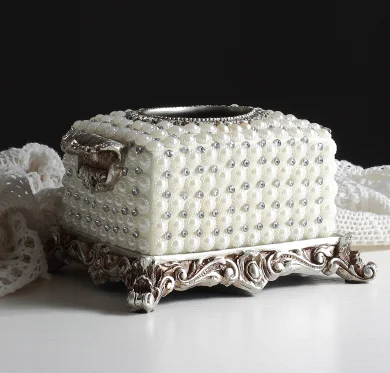 

European Luxury Resin Multi-function Tissue Box Living Room Desktop Mobile Phone Paper Towel Storage Box Creative Tissue BoxQ194