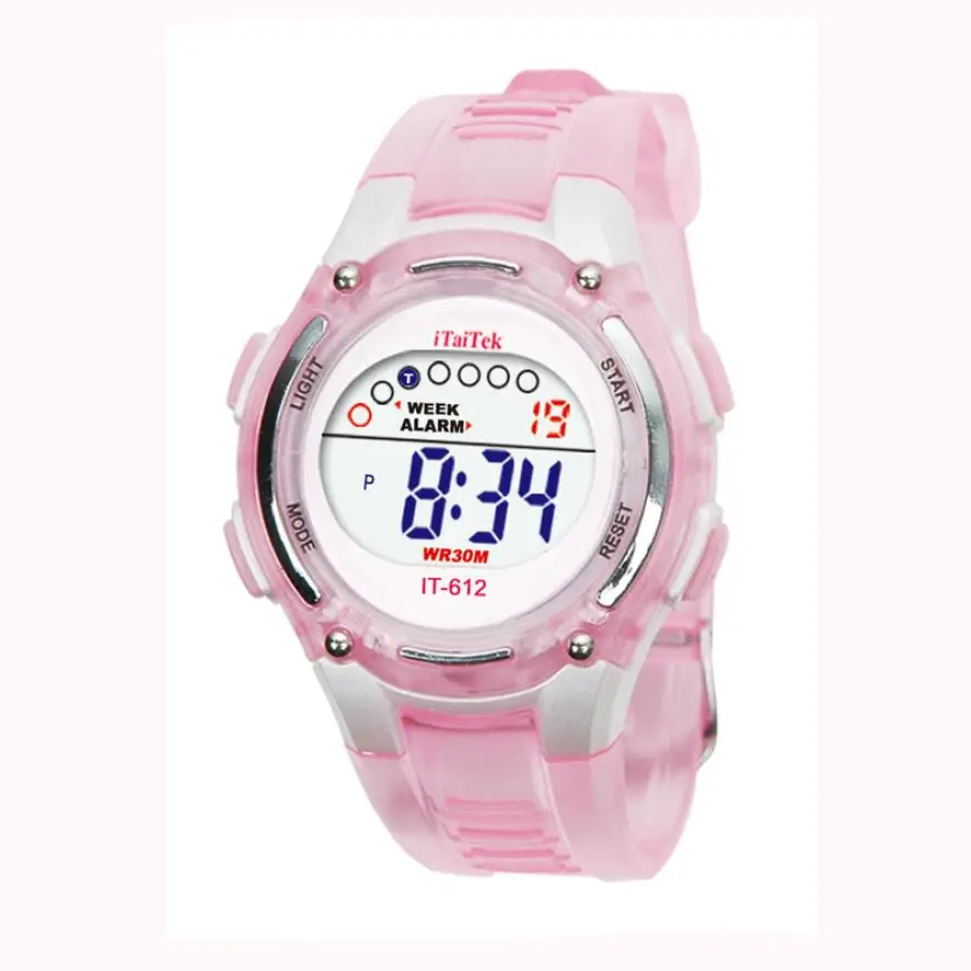 

New Fashion Childrens Boys Girls LED Digital Watches Swimming Sports Digital Waterproof Silicone Wrist Watch horloges mannen 50P