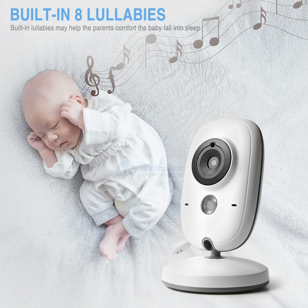 2 4 ГГц беспроводной детский монитор с 3 дюймов Цвет 320x240 няня Babyfoon видео камера