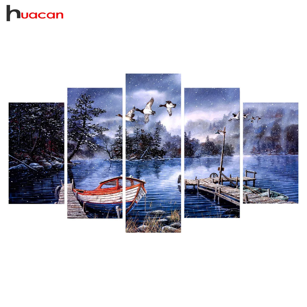 

Huacan Multi-pictures Diamond Painting Landscape Pasted Rhinestones 5D DIY Diamond Embroidery Cross Stitch Mosaic Handmade Gifts
