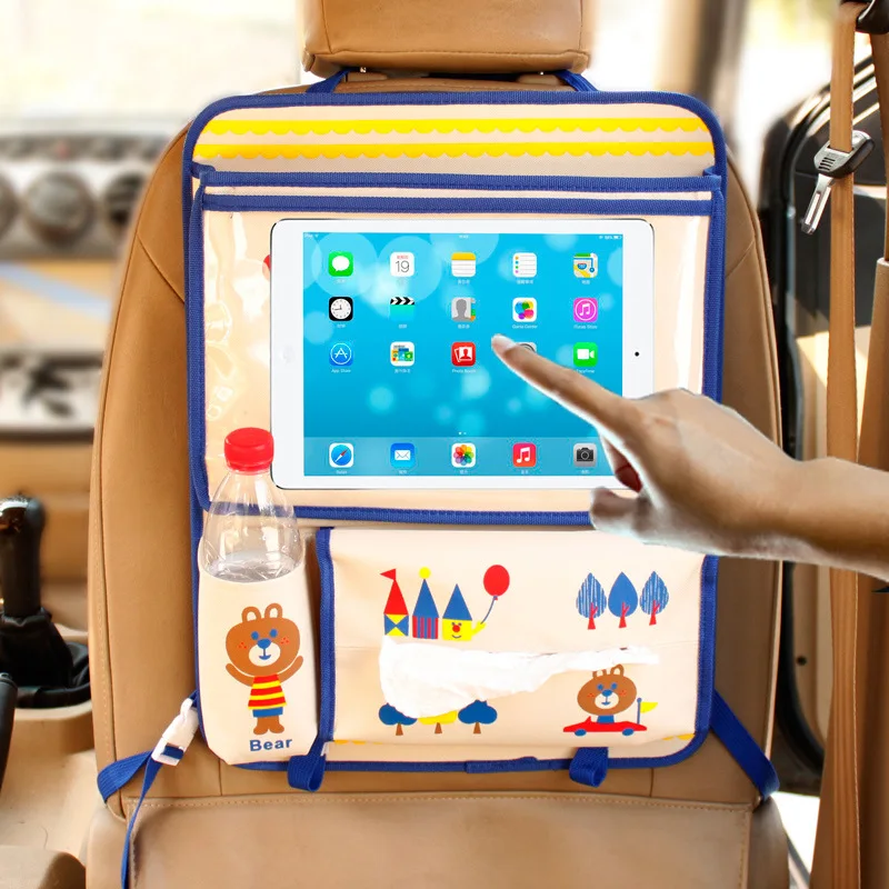 Waterproof Oxford Car Seat Back Organizer Portable Storage Bag for Ipad