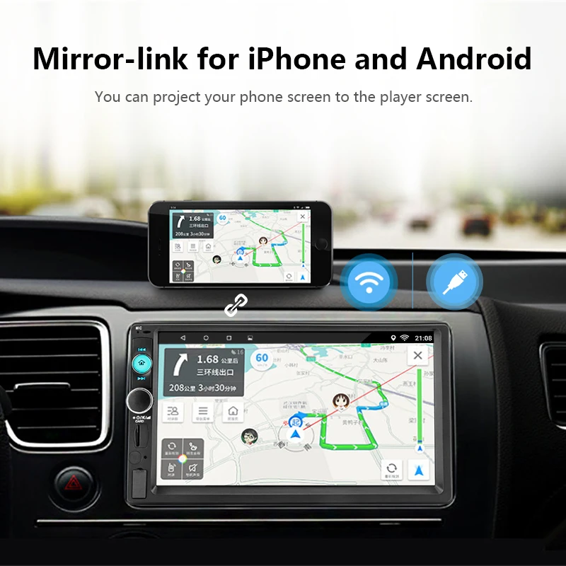 Soporte de copia de seguridad para reproductor Digital de Radio para coche de 7 \