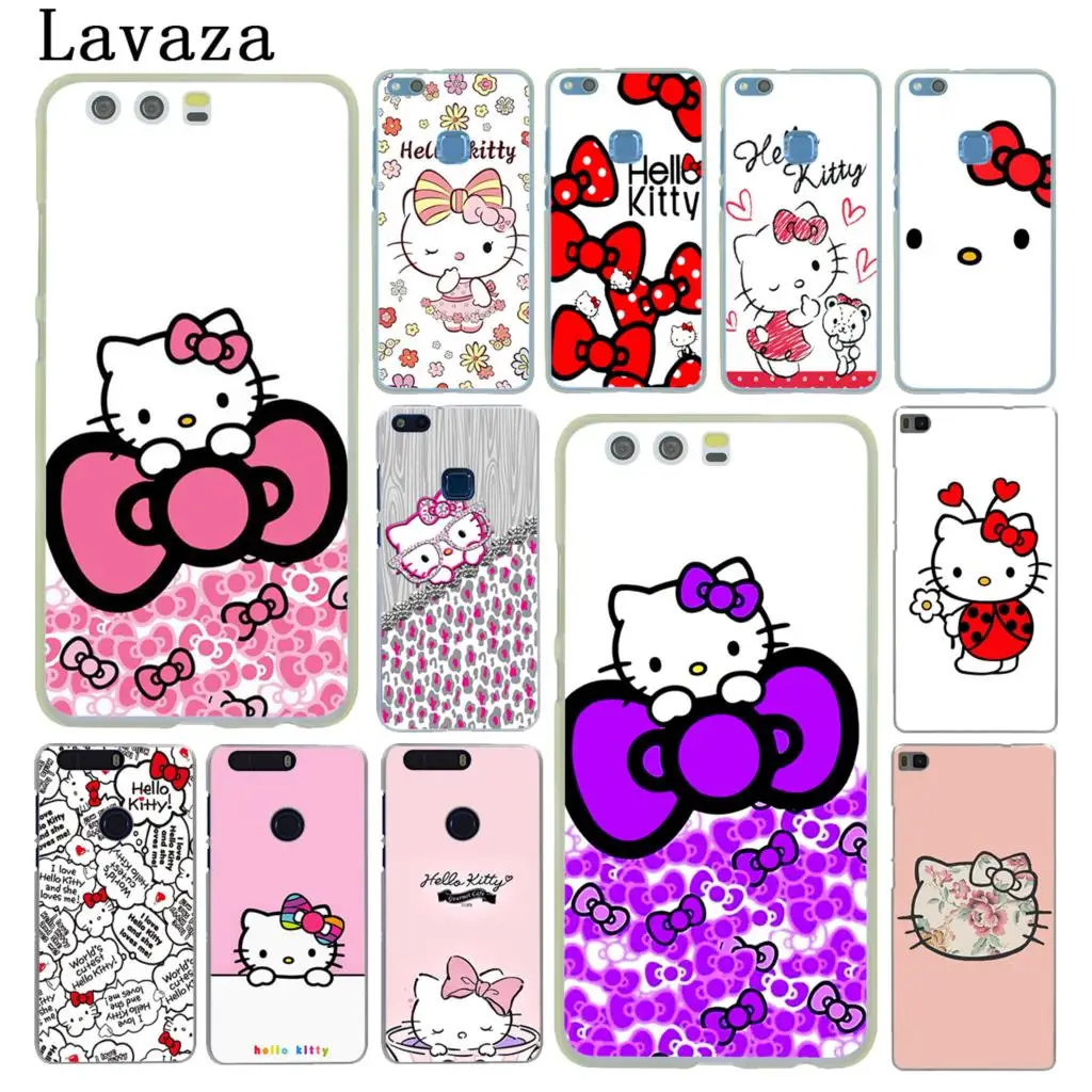 

Lavaza Fashionable Hello Kitty Hard Case for Huawei P20 P9 P10 Plus P8 Mate 20 Pro 10 Lite Mini 2017 2016 P smart 2019