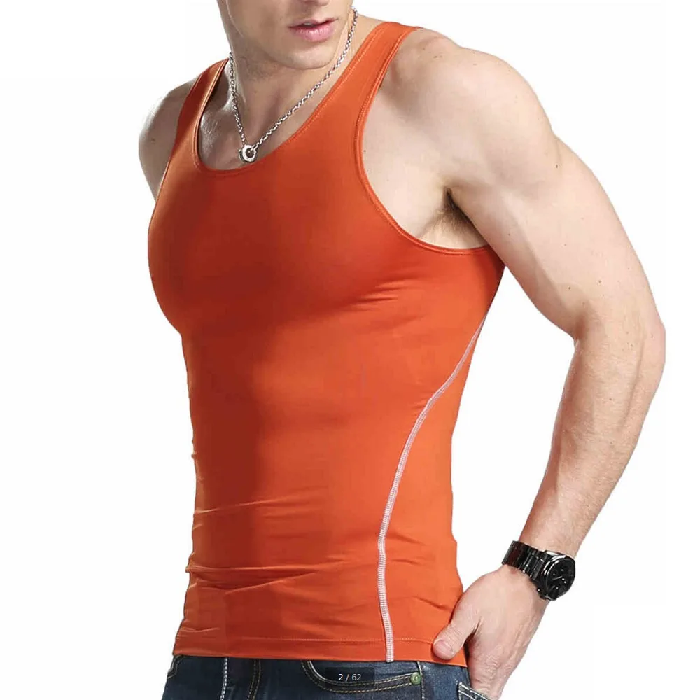 XDIAN Men Tank Top Basic Cotton Tanks Fitness Tight Singlet Sleeveless