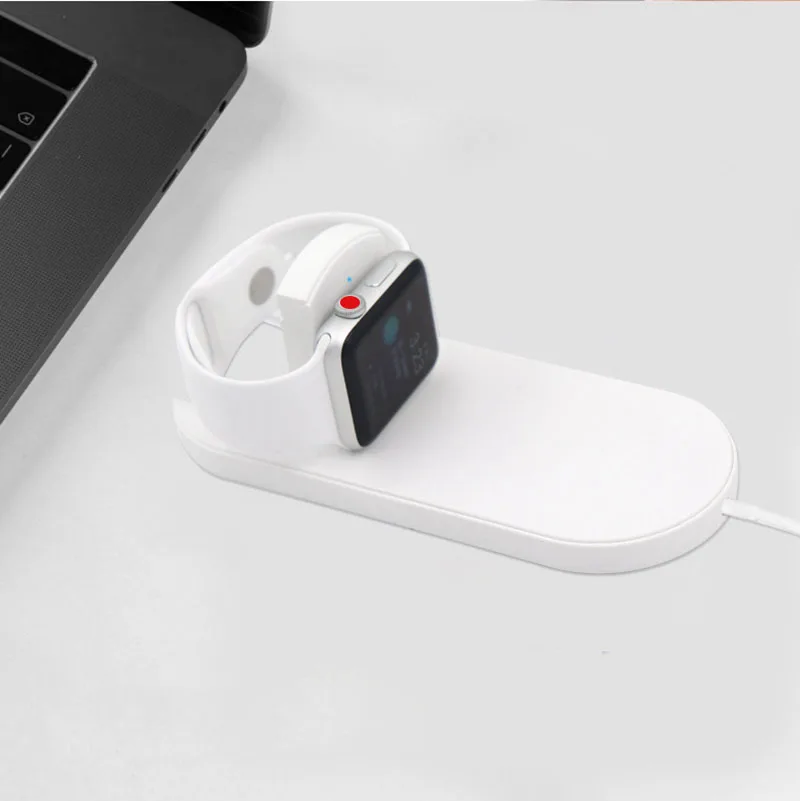 

URVOI Mini AirPower for apple watch series 2 3 Charger band for iphone X 8 plus support 7.5w fast charging stand Gen.2