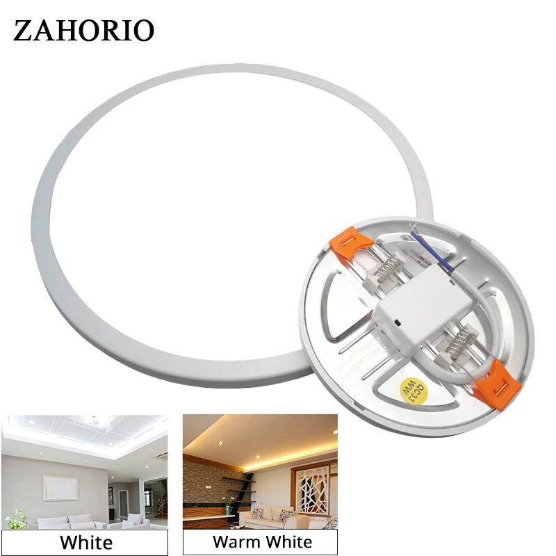 

Ultra Thin Round LED Panel Light 6W 8W 15W 20W Aluminum Ceiling Recessed Downlight open hole adjustable White Warm White AC 220V