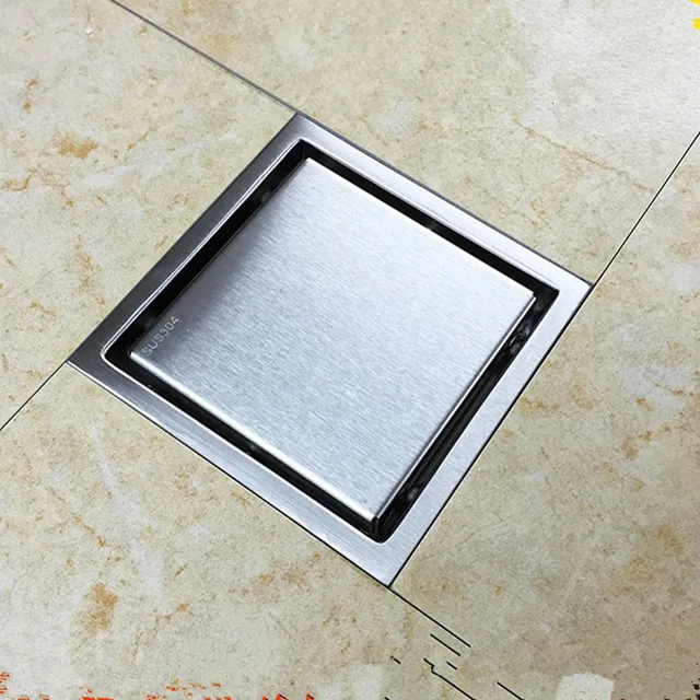 New Invisible Square Style Floor Waste Bathroom Shower Drain 304