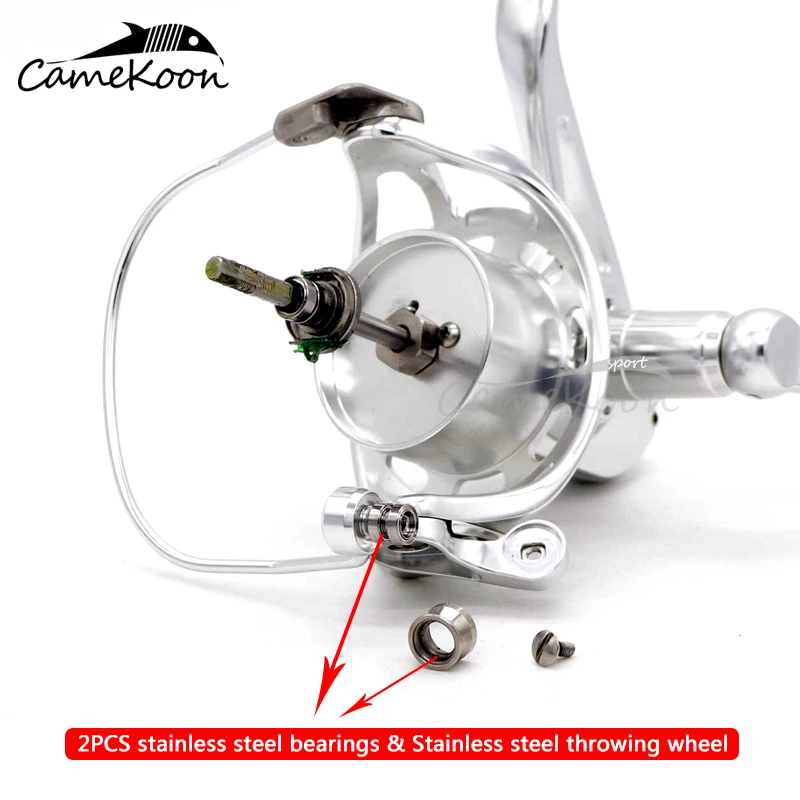 Carretel de Pesca Poderoso de Água Camekoon Fiação Liga Alumínio Usinado Salgada Surf Carretel Wt5000 - Wt6000 10 Camekoon wt5000 wt6000 fiação carretel de pesca