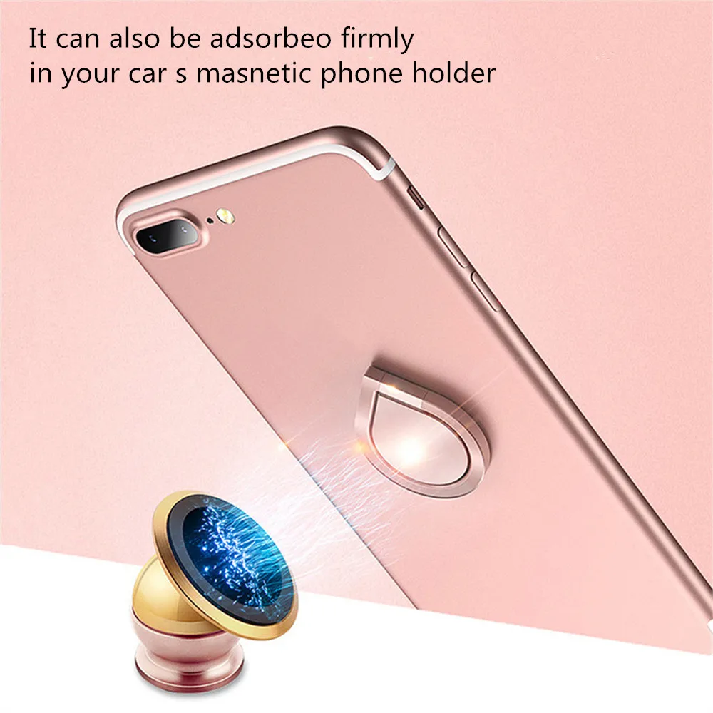 HN Water Droplets Metal Finger Ring Mobile Phone Smartphone Car Mount Bracket Stand Holder For iPhone 7 Samsung Smart Phone Ring