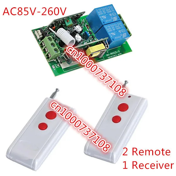 

wireless remote control AC220V 2CH toggle switch With case learning code 2 LED lamp control switch