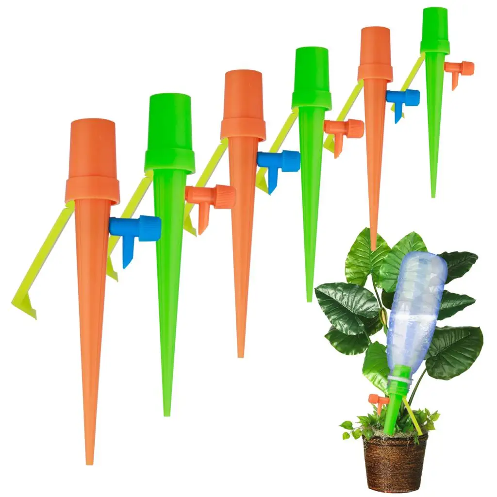 

6Pcs/set Adjustable Stakes System Plant Self Watering Vacation Plant Waterer Self Automatic Watering Spikes Irrigation System