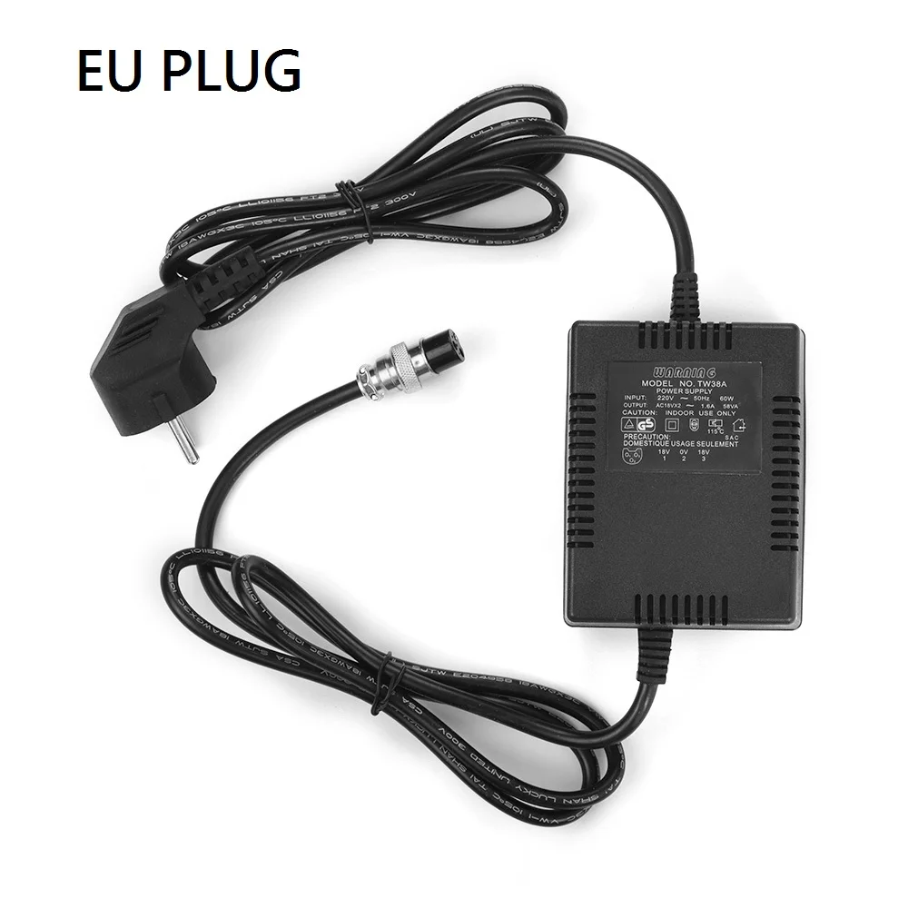 Ammoon высокого Мощность микшерный пульт Питание адаптер переменного тока 17 V 1500mA 50 Вт 3-контактный разъем 110 V Вход штепсельная вилка стандарта США - Цвет: EU Plug