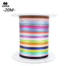 LOFCA DIY ювелирные изделия 20 м/шт., сатиновые шнуры для силиконовых прорезывания зубов, ожерелье DIY, аксессуары, браслет, силиконовое ожерелье, шнур, нейлон