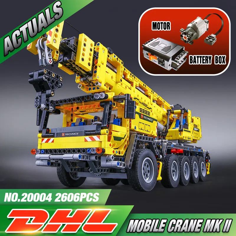 font b LEPIN b font 20004 2606Pcs Technic Motor Power Mobile Crane Mk II Model