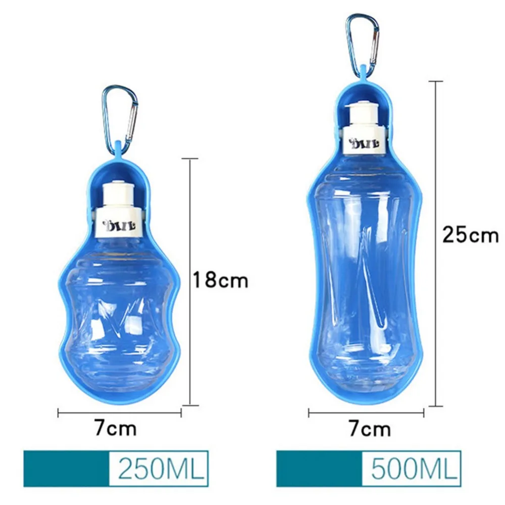 250/500 мл портативная бутылка для воды для собак, для маленьких собак, для путешествий, для щенков, кошек, поилка, для улицы, для домашних животных, диспенсер для воды, кормушка