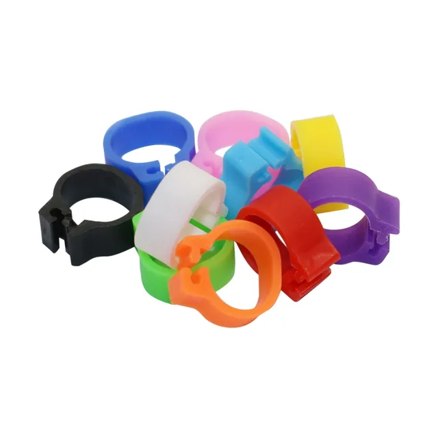 400 Pcs 8mm Bird foot clip ring Pigeon Training tools 10 Colors Bird Parrot Feeding Identification Foot Ring Animal Supplies 5