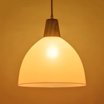 

Modern Wooden Color LED E27 Pendant Lamp Kitchen Dining & Bar Pendant Light Bedroom Living Room Lighting Fixture Luminaire Avize