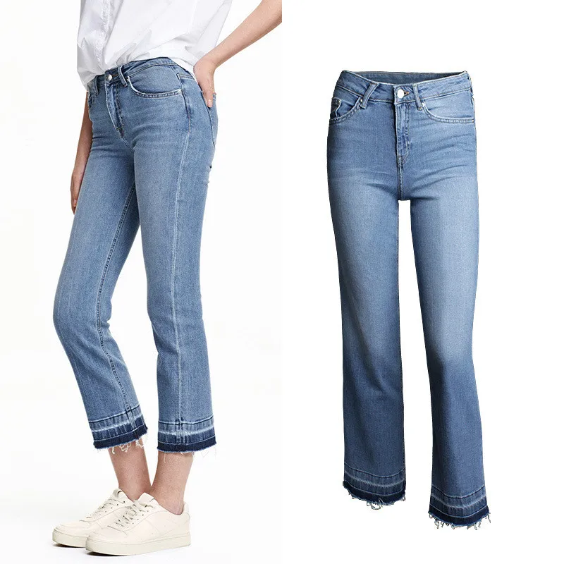 Women Jeans Femme High Waist Basic Style Denim Stretchable