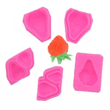 3 шт./компл. детские носки в форме клубники, для производства шоколада силиконовые Формы для кексов, помадки торт украшения инструменты сахарные конфеты глины mouldscookie