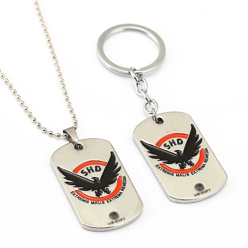 

The Division Keychain Tom Clancy Dog Tag Key Rings Holder Gift Chaveiro Car Key Chain Game Jewelry Souvenir YS11855