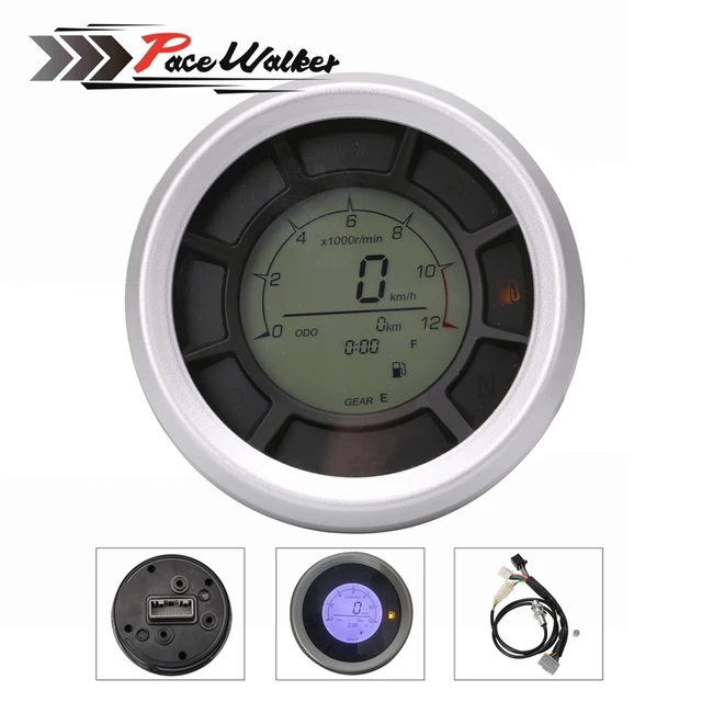 Free Shipping 12000rpm 199km H Lcd Digital 95mm Odometer