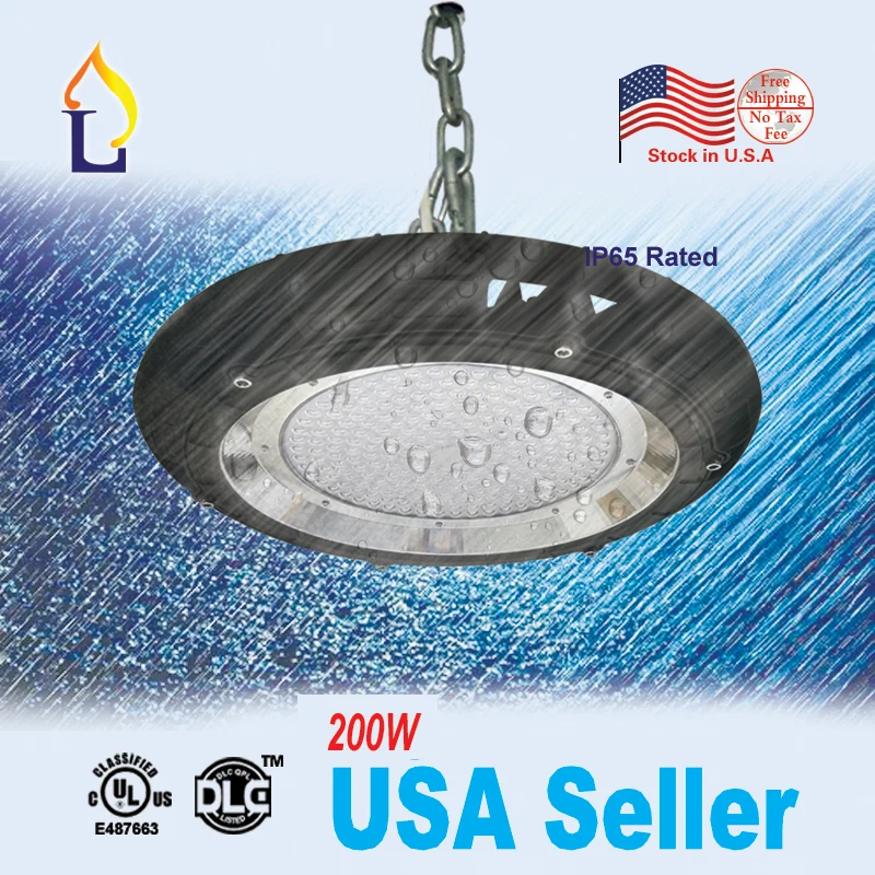 5 шт. UFO led high bay light 200 Вт ufo промышленное освещение с UL DLC список AC100-277V с 5 лет гарантии