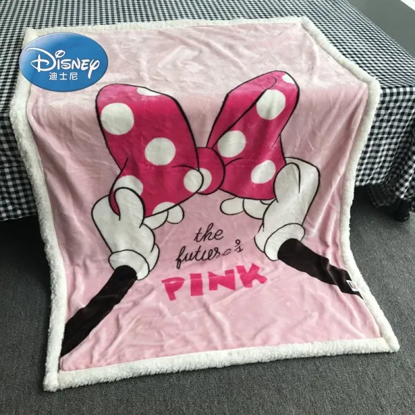 Одеяло disney Mickey mouse из кораллового флиса с шерпой и подложкой, 100x140 см, покрывало для малышей, детей, на кровать, кроватку/диван, осенне-зимнее одеяло - Цвет: sherpa backing 3