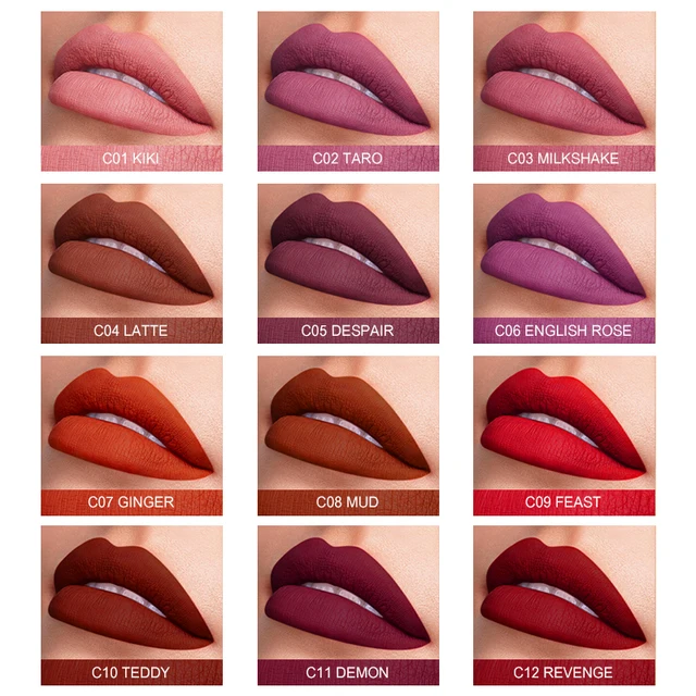 IMAGIC Matte Lip Gloss Waterproof  Liquid Lipgloss Matte Long Lasting Sexy Cosmetic Beauty Keep 24 Hours Makeup lips 2