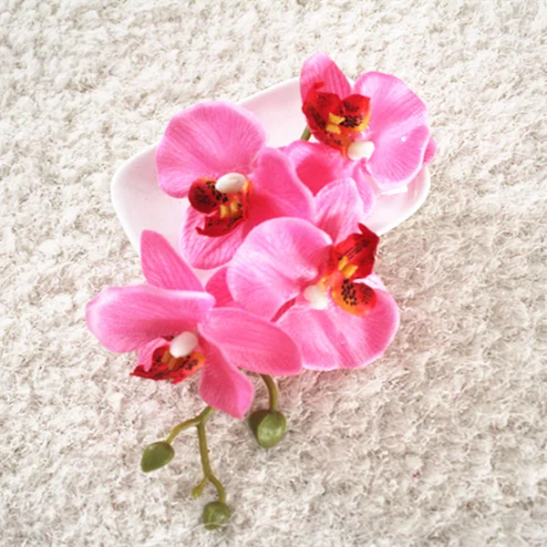 1 шт. маленькие шелковые бабочки Орхидея, искусственные цветы, вечерние украшения для дома, свадебные украшения, искусственный цветок 52446 - Цвет: H