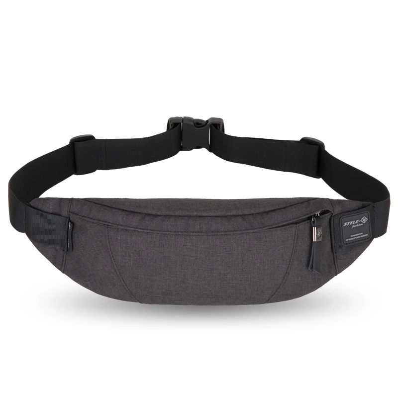 black Hk Fanny Pack черная водонепроницаемая сумка на пояс для денег мужской кошелек подростковый дорожный кошелек на пояс Мужские поясные сумки чехол для сигарет для телефона - Цвет: black