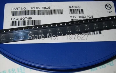 100 шт./лот в катушке 78L05 5V SOT 89 SMD трехконтактный регулятор напряжения стабилизатор