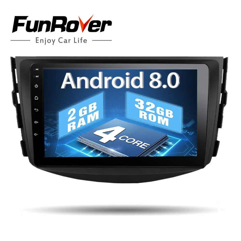 

Funrover Android 8.0 2 din Car dvd Player For Toyota RAV4 Rav 4 2007 2008 2009 2010 2011 Car radio tape recroeder gps WIFI BT