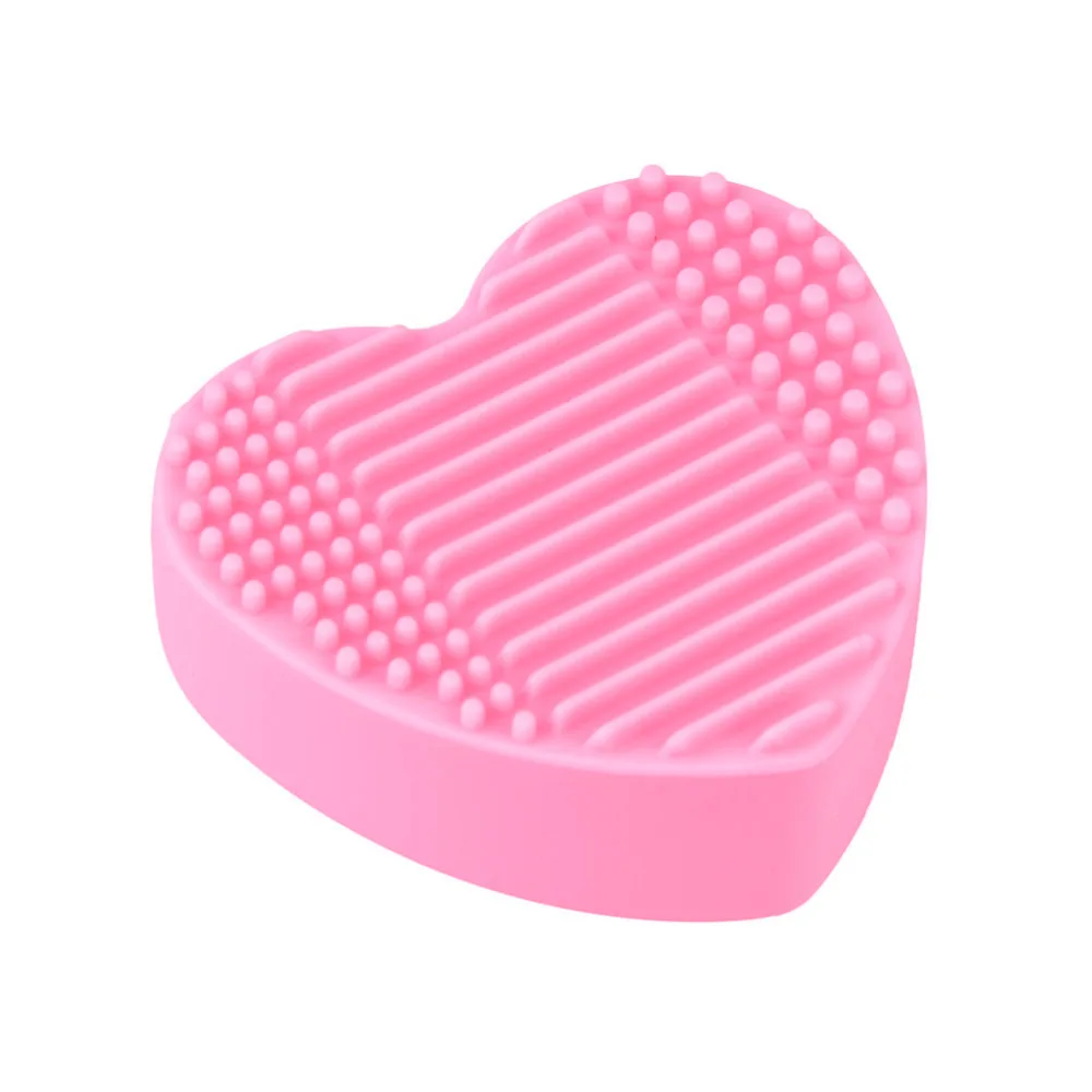 4 цвета в форме сердца макияж кисти коврик для очистки силиконовые перчатки сушки скребок доска чистящие инструменты для косметики кисти