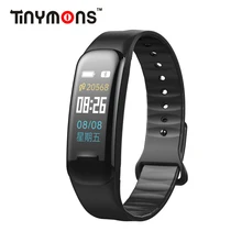 Tinymons C1 плюс цветной экран умный Браслет кровяное давление пульсометр фитнес-трекер C18 спортивный смарт-браслет часы