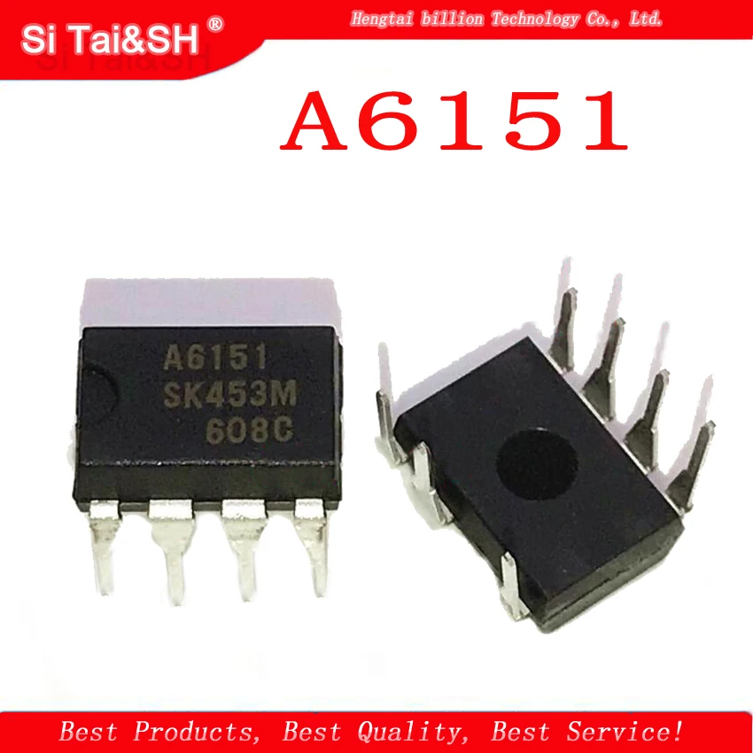 5 шт. A6151 STR-A6151 DIP-7 Новый ЖК-чип питания LCD IC | Электронные компоненты и