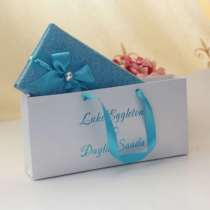  100PCS Personalized Wedding Invitation Card With HandbagHandmade Elegant Invitations Cards With Pri - 32976742705