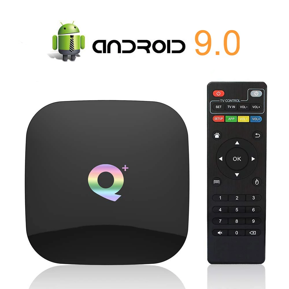 

q plus box allwinner h6 android 9.0 2.4g wifi 4g ram 64g rom q plus android tv box support 6k output set tiop box