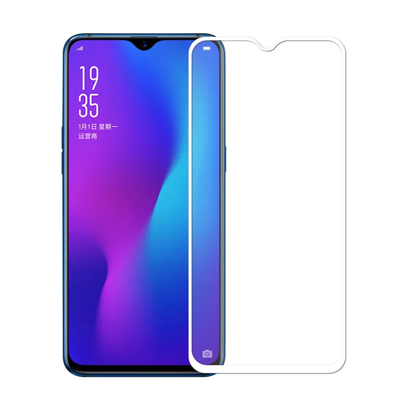 Закаленное стекло с полным покрытием для OPPO K1 2 шт. защитная пленка экрана