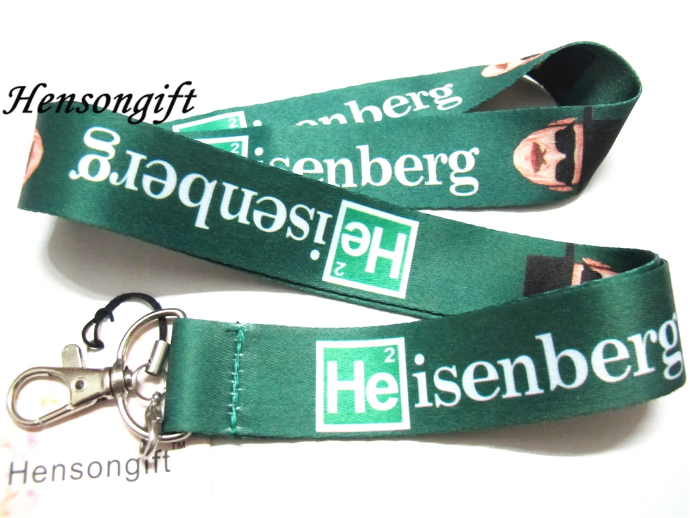 Hensongift зеленый значок Heisenberg ремешок для ключей ID Держатели ломать плохие ремешки